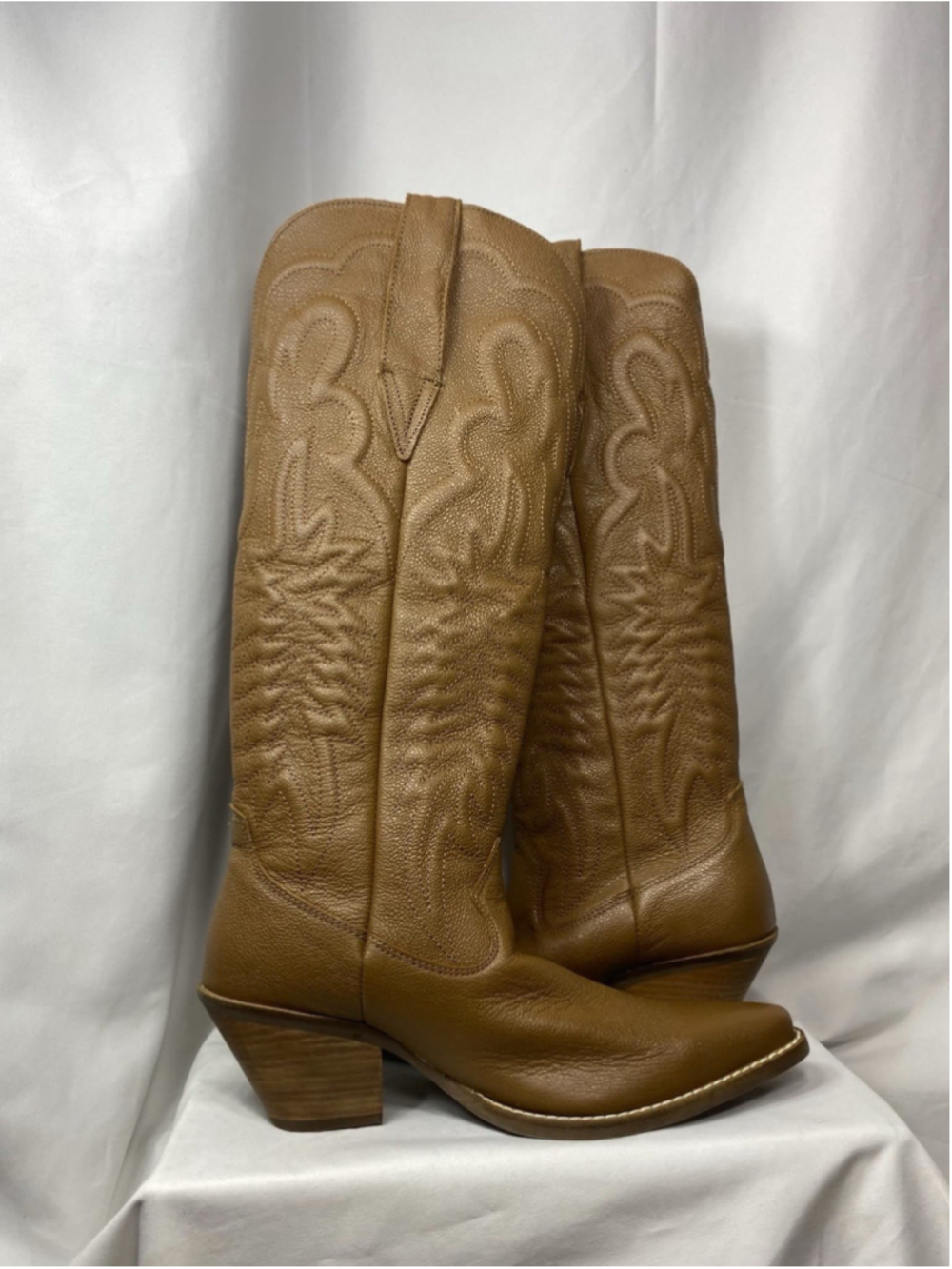 Dingo Ladies Raisin Kane Red Leather Western Tall Boots 8.5 Brown Rodeo Cowgirl - Picture 5 of 11